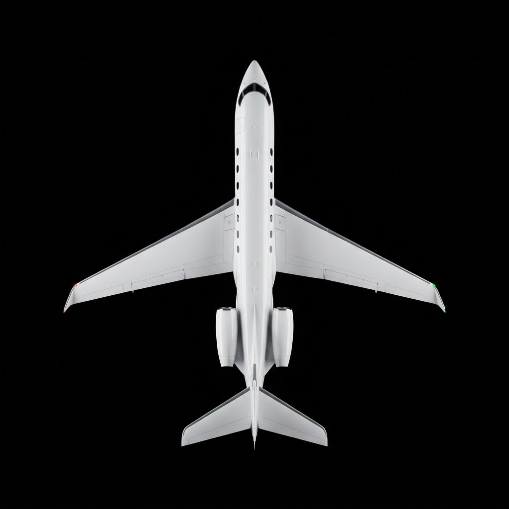 Jet privé vu du dessus
